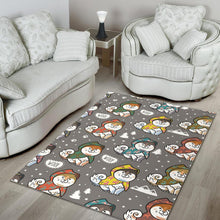 Load image into Gallery viewer, Cute Siberian Husky Raincoat Pattern Area Rug
