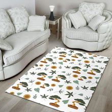 Load image into Gallery viewer, Bonsai Leaves Flower Pattern Area Rug
