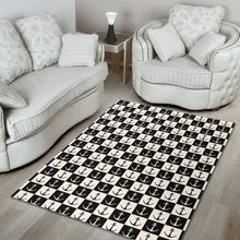 Load image into Gallery viewer, Anchor Black and White Patter Area Rug
