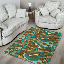 Load image into Gallery viewer, Coffee Bean Pattern Graphic Ornate Area Rug
