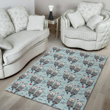 Load image into Gallery viewer, Lovely Sea Otter Pattern Area Rug
