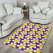 Load image into Gallery viewer, Yellow Plumeria Pattern Print Design PM05 Area Rugs
