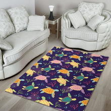 Load image into Gallery viewer, Colorful sea turtle pattern Area Rug
