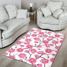 Load image into Gallery viewer, Pink Sakura Pattern Area Rug
