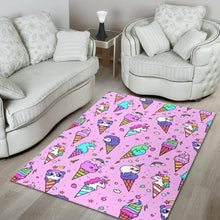 Load image into Gallery viewer, Cute ice cream cone animal pattern Area Rug
