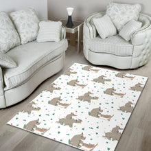 Load image into Gallery viewer, Cute Rhino pattern background Area Rug

