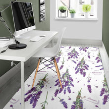 Load image into Gallery viewer, lavender flower design pattern Area Rug
