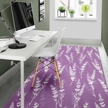 Load image into Gallery viewer, Lavender flowers purple pattern Area Rug
