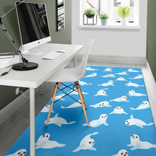 Load image into Gallery viewer, Cute sea lion seal pattern background Area Rug
