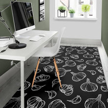 Load image into Gallery viewer, Garlic pattern black background Area Rug
