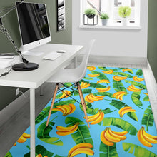 Load image into Gallery viewer, banana leaves banana design pattern Area Rug
