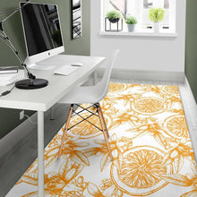 Load image into Gallery viewer, hand drawn orange fruit pattern Area Rug
