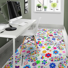 Load image into Gallery viewer, Dragonfly Color Flower Pattern Area Rug
