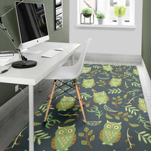 Load image into Gallery viewer, Cute owls leaves pattern Area Rug
