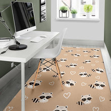 Load image into Gallery viewer, Cute raccoon heart pattern Area Rug
