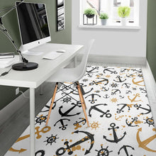 Load image into Gallery viewer, Anchors Rudders pattern Area Rug
