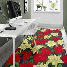 Load image into Gallery viewer, Poinsettia Pattern Print Design POT06 Area Rugs
