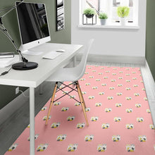Load image into Gallery viewer, Cute hamster cheese pattern pink background Area Rug
