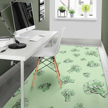 Load image into Gallery viewer, broccoli sketch pattern Area Rug
