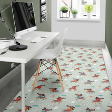 Load image into Gallery viewer, Dachshund Skating Pattern Area Rug
