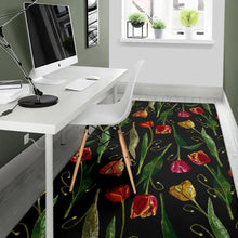 Load image into Gallery viewer, Tulip Embroidered Pattern Print Design TP01 Area Rugs
