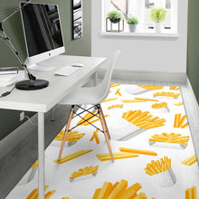 Load image into Gallery viewer, French fries white paper box pattern Area Rug
