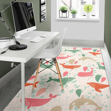 Load image into Gallery viewer, Cute whale pattern Area Rug
