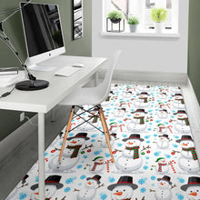 Load image into Gallery viewer, Snowman Pattern Background Area Rug

