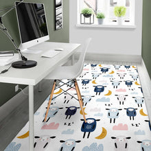 Load image into Gallery viewer, Cute sleeping sheep moon cloud pattern Area Rug

