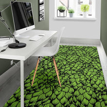 Load image into Gallery viewer, Green hop patternn Area Rug
