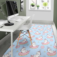 Load image into Gallery viewer, Donut Unicorn Pattern Print Design DN014 Area Rugs
