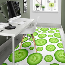 Load image into Gallery viewer, Sliced Cucumber Pattern Area Rug
