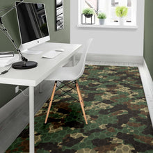 Load image into Gallery viewer, Green Camo Camouflage Honeycomb Pattern Area Rug
