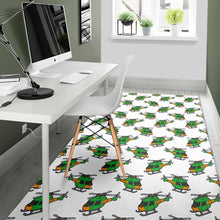 Load image into Gallery viewer, Green Amy Helicopter Pattern Area Rug
