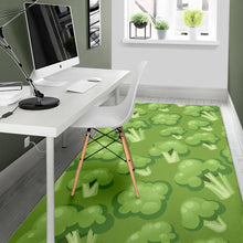Load image into Gallery viewer, Broccoli pattern green background Area Rug
