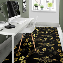 Load image into Gallery viewer, Gold Japanese Theme Pattern Area Rug
