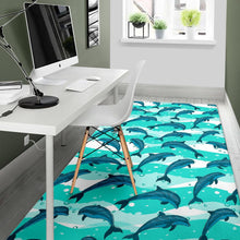 Load image into Gallery viewer, Dolphin sea pattern Area Rug
