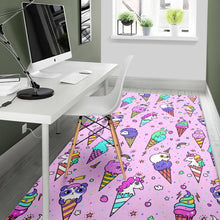 Load image into Gallery viewer, Cute ice cream cone animal pattern Area Rug

