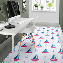 Load image into Gallery viewer, Sailboat anchor pattern Area Rug
