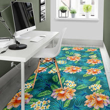 Load image into Gallery viewer, Plumeria Tropical Flower Design Print Area Rugs
