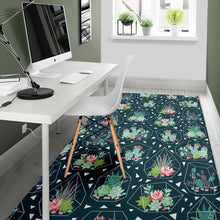 Load image into Gallery viewer, Cactus glass terrarium pattern Area Rug
