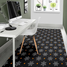 Load image into Gallery viewer, Cobweb Spider Web Pokka Dot Pattern Area Rug
