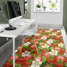 Load image into Gallery viewer, Strawberry Leaves Flower Pattern Area Rug

