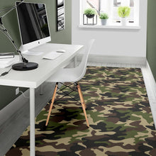 Load image into Gallery viewer, Dark Green camo camouflage pattern Area Rug
