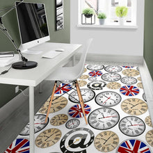 Load image into Gallery viewer, Wall Clock UK Pattern Area Rug
