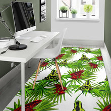 Load image into Gallery viewer, Green Red Frog Pattern Area Rug
