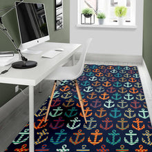 Load image into Gallery viewer, Colorful Anchor Dot Stripe Pattern Area Rug
