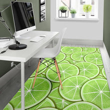 Load image into Gallery viewer, Sliced Lime Pattern Area Rug
