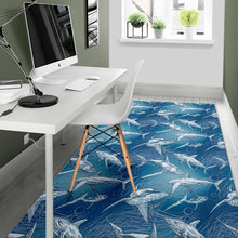 Load image into Gallery viewer, Shark hand drawn Area Rug
