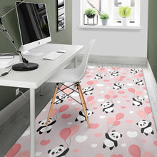 Load image into Gallery viewer, Cute panda ballon heart pattern Area Rug
